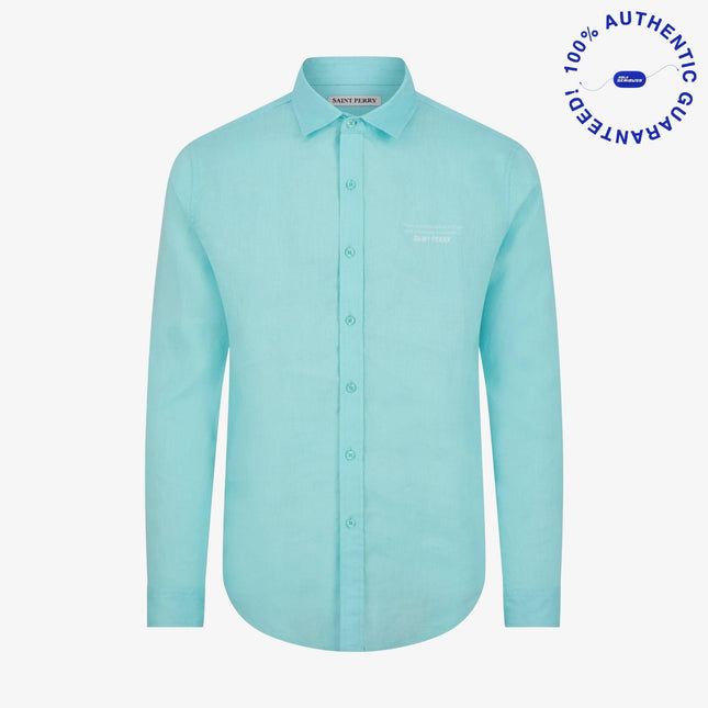 Saint Perry Slim Fit Linen Shirt Light Blue | SOLE SERIOUSS [1]