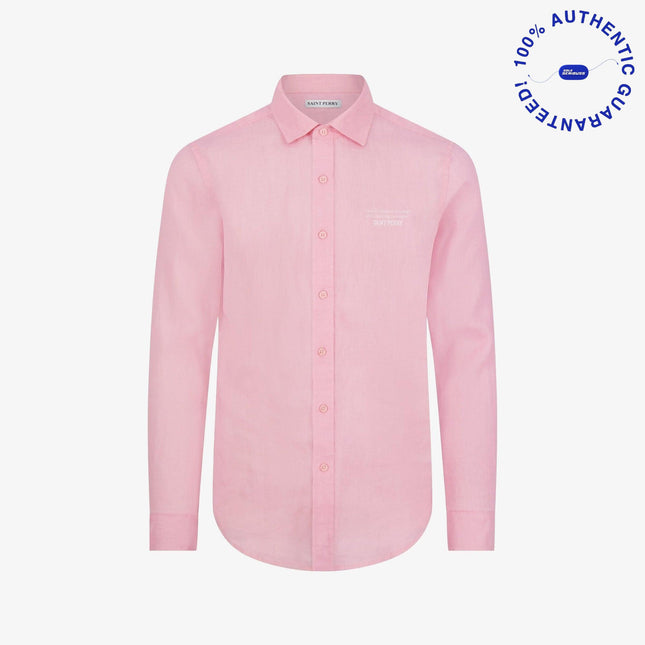 Saint Perry Slim Fit Linen Shirt Pink | SOLE SERIOUSS [1]