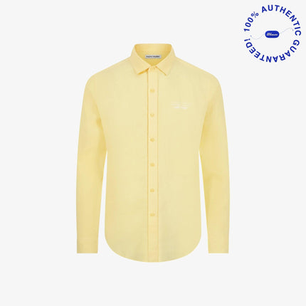 Saint Perry Slim Fit Linen Shirt Yellow | SOLE SERIOUSS [1]