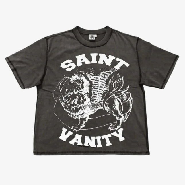 Saint Vanity 'Classic Logo' T-Shirt Grey / White (SS24) - SOLE SERIOUSS (1)