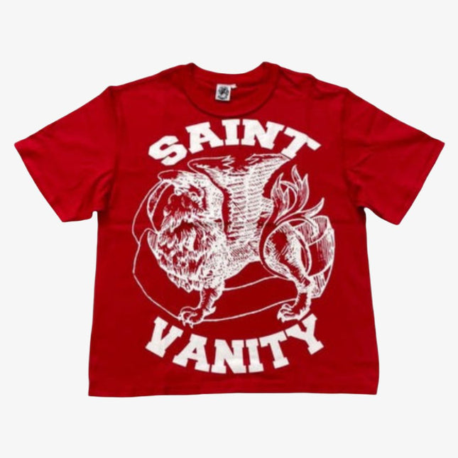 Saint Vanity 'Classic Logo' T-Shirt Red / White (SS24) - SOLE SERIOUSS (1)