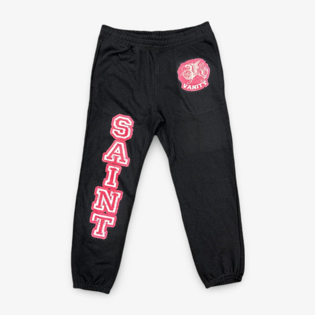 Saint Vanity 'Varsity Classic Logo' Sweatpants Black / Red - SOLE SERIOUSS (1)