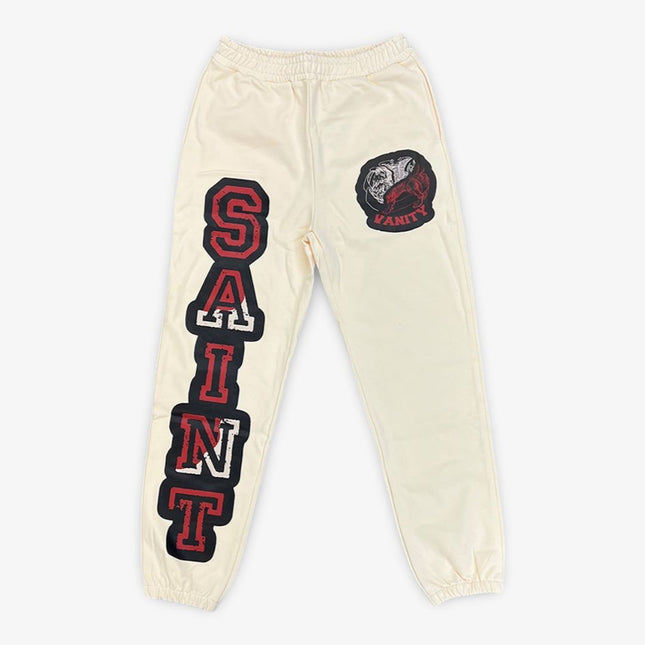 Saint Vanity 'Varsity Classic Logo' Sweatpants Cream - SOLE SERIOUSS (1)