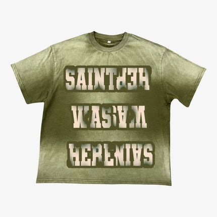 Saint Vanity 'Was Here' T-Shirt Olive Green (SS24) - SOLE SERIOUSS (1)