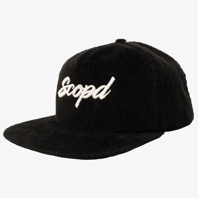 Scopd Corduroy Snapback Hat 'Classic Logo' Black - SOLE SERIOUSS (1)