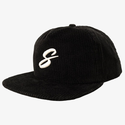 Scopd Corduroy Snapback Hat 'S Logo' Black | SOLE SERIOUSS [1]