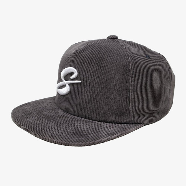 Scopd Corduroy Snapback Hat 'S Logo' Charcoal Grey - SOLE SERIOUSS (1)