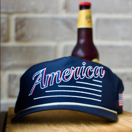 Shells Vintage Hat Co. 'America / The Uncle Sam' Snapback Navy Blue | SOLE SERIOUSS [6]