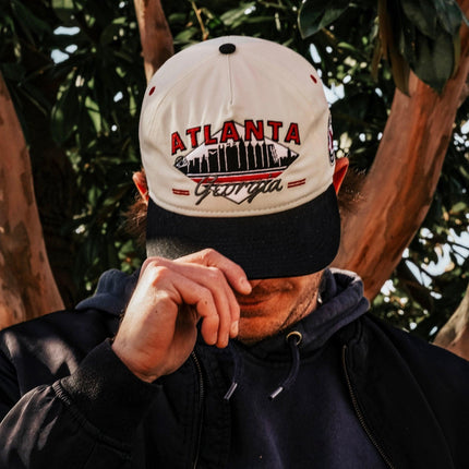 Shells Vintage Hat Co. 'Atlanta / The Hotlanta' 5-Panel Snapback White / Black | SOLE SERIOUSS [7]