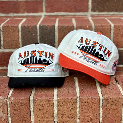 Shells Vintage Hat Co. 'Austin / The Silicon Hills' 5-Panel Snapback Cream / Black | SOLE SERIOUSS [7]
