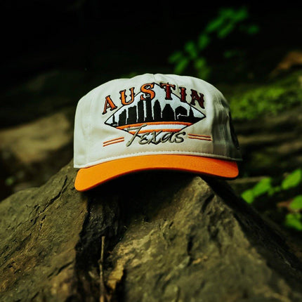 Shells Vintage Hat Co. 'Austin / The Silicon Hills' 5-Panel Snapback Cream / Burnt Orange | SOLE SERIOUSS [6]