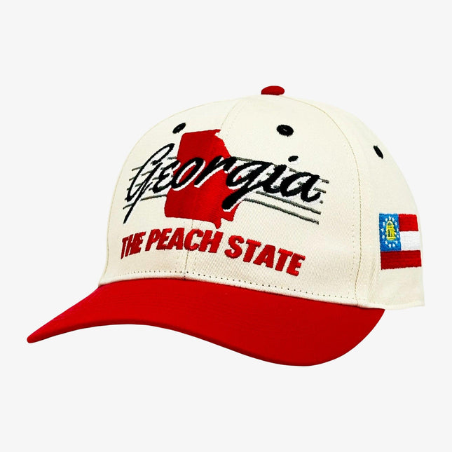 Shells Vintage Hat Co. 'Georgia / The Sanford' 6-Panel Snapback Cream / Red | SOLE SERIOUSS [1]
