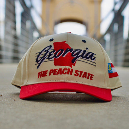 Shells Vintage Hat Co. 'Georgia / The Sanford' 6-Panel Snapback Cream / Red | SOLE SERIOUSS [7]