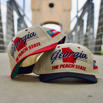 Shells Vintage Hat Co. 'Georgia / The Sanford' 6-Panel Snapback Cream / Red | SOLE SERIOUSS [8]
