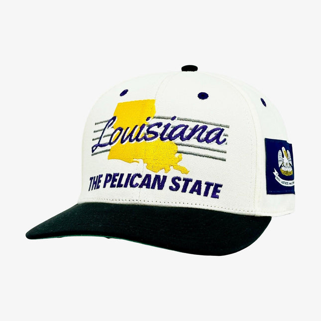 Shells Vintage Hat Co. 'Louisiana / The Honey Badger' 6-Panel Snapback Cream / Black | SOLE SERIOUSS [1]