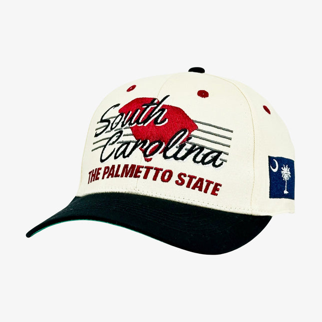 Shells Vintage Hat Co. 'South Carolina / The Willy B' 6-Panel Snapback Cream / Black | SOLE SERIOUSS [1]