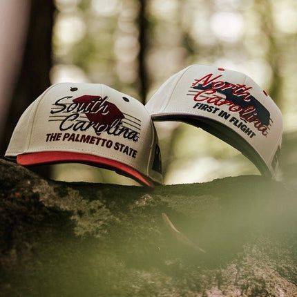 Shells Vintage Hat Co. 'South Carolina / The Willy B' 6-Panel Snapback Cream / Garnet | SOLE SERIOUSS [9]