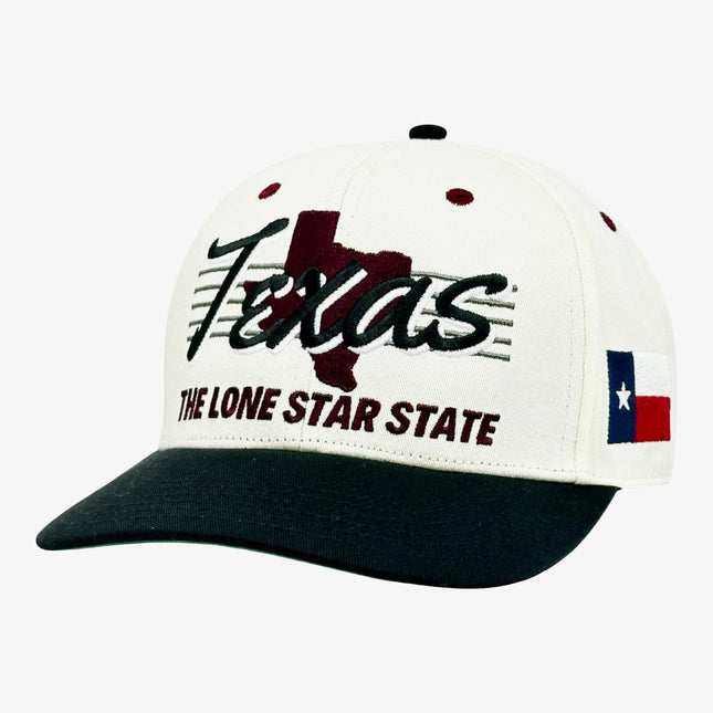 Shells Vintage Hat Co. 'Texas / The Manziel' 6-Panel Snapback Cream / Black | SOLE SERIOUSS [1]