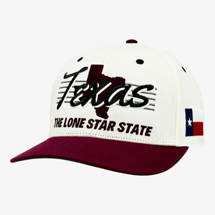 Shells Vintage Hat Co. 'Texas / The Manziel' 6-Panel Snapback Cream / Maroon | SOLE SERIOUSS [1]