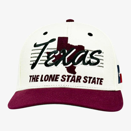 Shells Vintage Hat Co. 'Texas / The Manziel' 6-Panel Snapback Cream / Maroon | SOLE SERIOUSS [2]