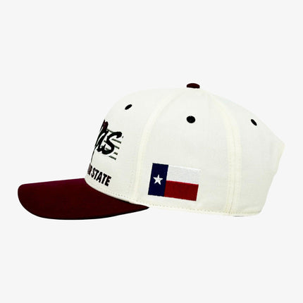 Shells Vintage Hat Co. 'Texas / The Manziel' 6-Panel Snapback Cream / Maroon | SOLE SERIOUSS [3]