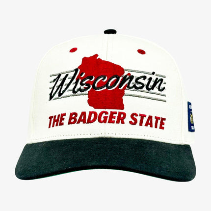 Shells Vintage Hat Co. 'Wisconsin / The Watt' 6-Panel Snapback Cream / Black | SOLE SERIOUSS [2]