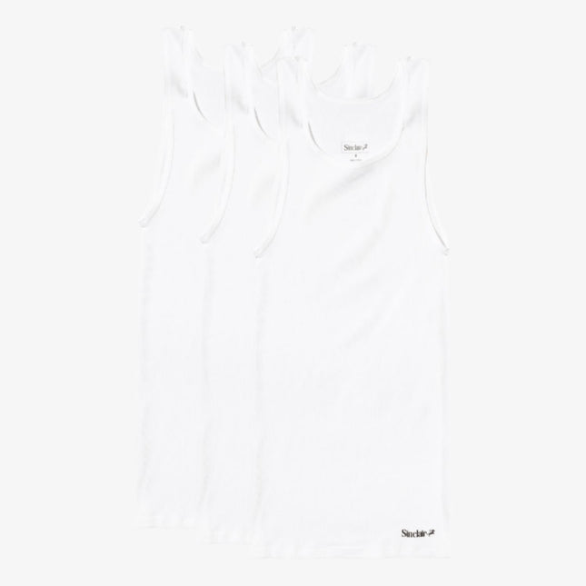 Sinclair 'Hat Trick' Tank Tops (3 Pack) White - SOLE SERIOUSS (1)