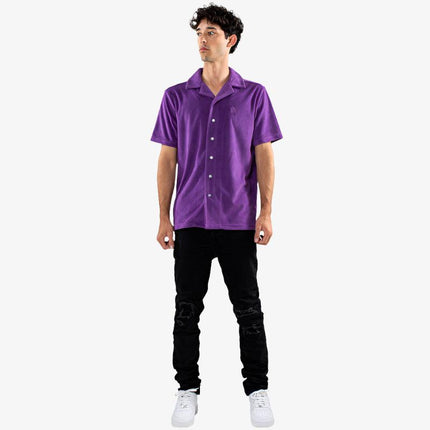 Sinclair Terry Button-Up Camp Shirt Purple - SOLE SERIOUSS (4)