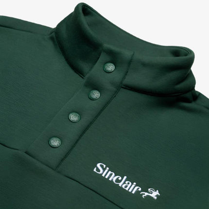 Sinclair 'Texture' Quarter Button Pullover Sweatshirt Forest Green - SOLE SERIOUSS (3)