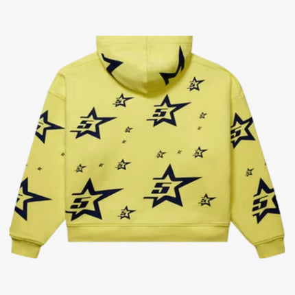 Sp5der '5 Star' Double Layer Zip Hoodie Yellow FW23 - SOLE SERIOUSS (2)