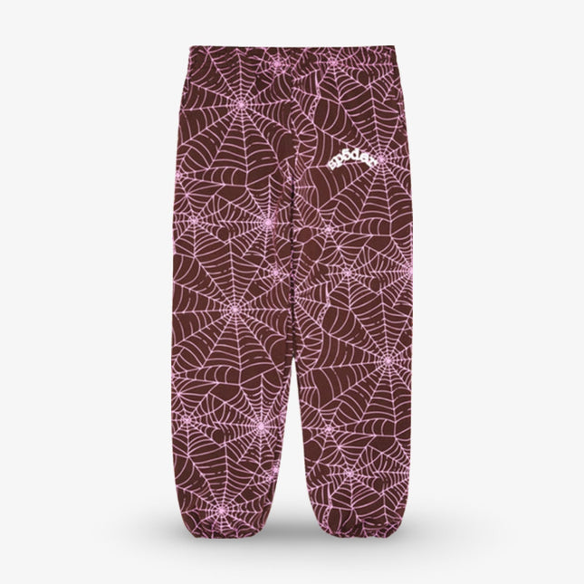 Sp5der 'AOP Web' Sweatpants Brown (SS24) SP5-AOP-BPSP - SOLE SERIOUSS (1)