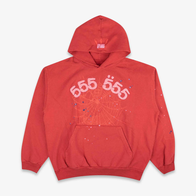 Sp5der 'Angel Number 555' Pullover Hoodie Red (FW21) SPDR-0026-M-HD - SOLE SERIOUSS (1)