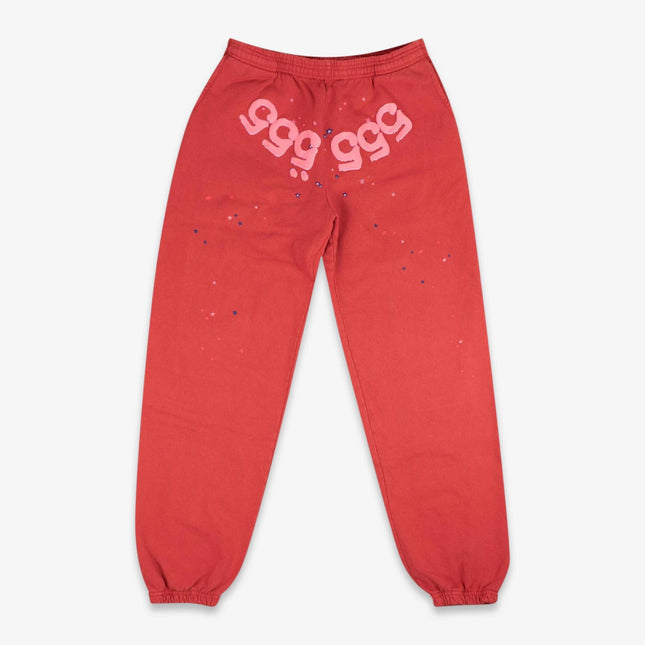 Sp5der 'Angel Number 555' Sweatpants Red FW21 - SOLE SERIOUSS (1)