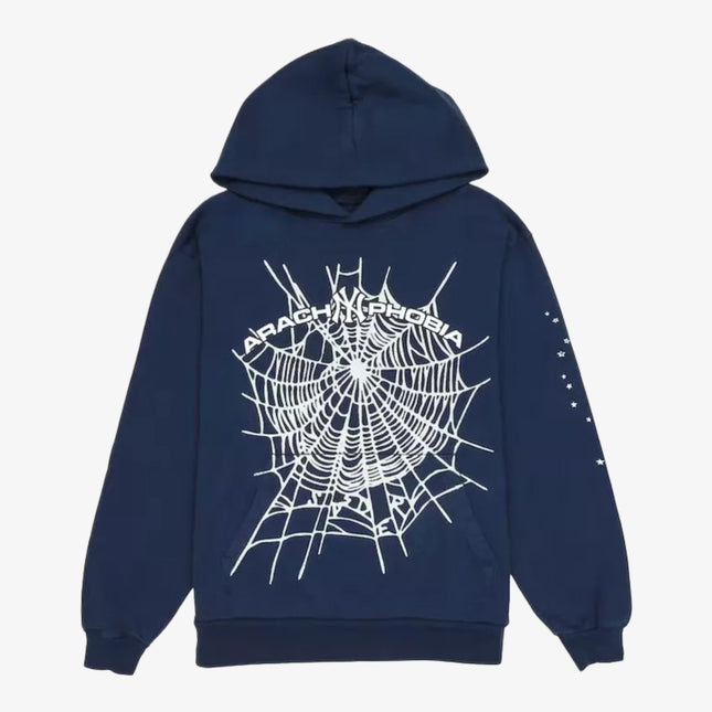 Sp5der 'Arach NY Phobia' Hoodie Navy (SS24) SP5-NAVNY-HD - SOLE SERIOUSS (1)