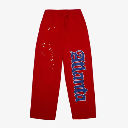 Sp5der 'Atlanta' Open Leg Sweatpants Red (SS24) - SOLE SERIOUSS (1)