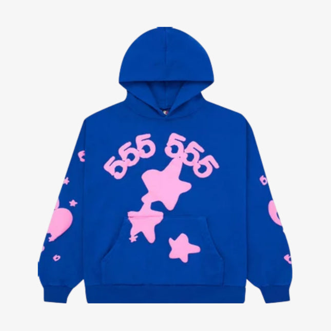 Sp5der 'Beluga' Pullover Hoodie Blue / Pink (FW23) SP5-BLPINK-HD - SOLE SERIOUSS (1)