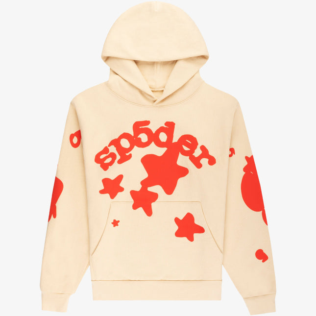 Sp5der 'Beluga' Pullover Hoodie Cream / Red (FW24) SS09FW24CRM - SOLE SERIOUSS (1)