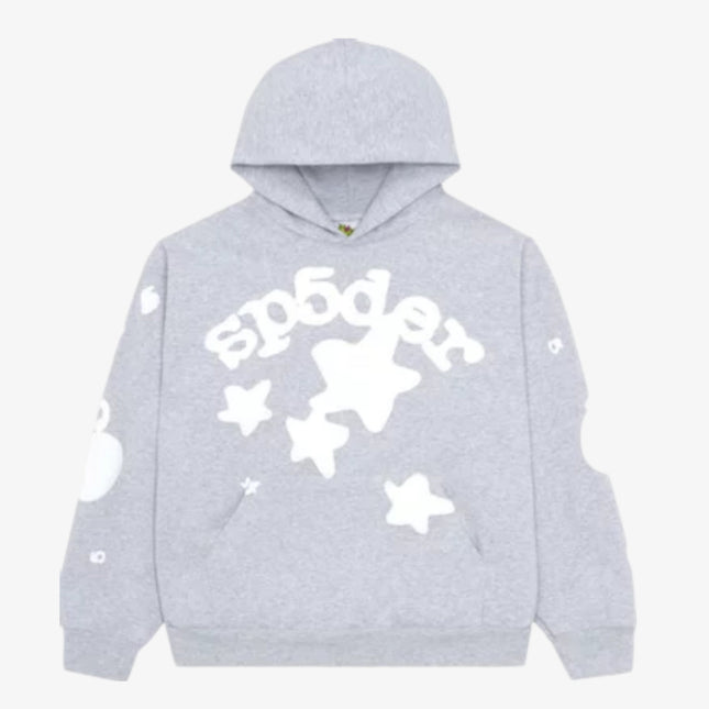 Sp5der 'Beluga' Pullover Hoodie Heather Grey (SS23) SP5-BGSR-HDGR - SOLE SERIOUSS (1)