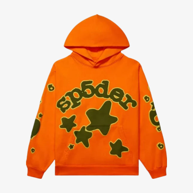 Sp5der 'Beluga' Pullover Hoodie Orange / Green FW23 - Atelier-lumieres Cheap Sneakers Sales Online (1)