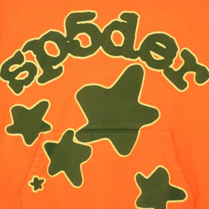 Sp5der 'Beluga' Pullover Hoodie Orange / Green FW23 - SOLE SERIOUSS (3)