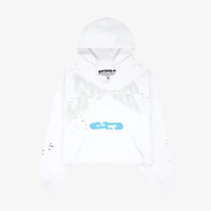 Sp5der 'Cropped' Pullover Hoodie Eggshell FW22 - SOLE SERIOUSS (1)