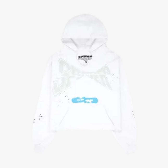 Sp5der 'Cropped' Pullover Hoodie Eggshell FW22 - Atelier-lumieres Cheap Sneakers Sales Online (1)