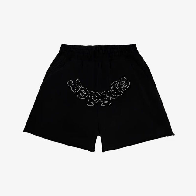 Sp5der 'OG Logo' Embroidered Sweatshort Black (FW24) - SOLE SERIOUSS (1)