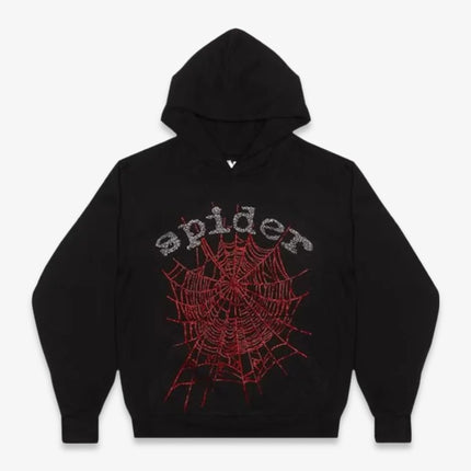 Sp5der 'OG Rhinestone' Pullover Hoodie Black (FW24) SS14FW24BLK - SOLE SERIOUSS (1)