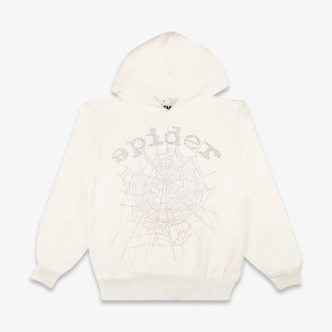 Sp5der 'OG Rhinestone' Pullover Hoodie White (SS22) OgRhinestoneWhite - SOLE SERIOUSS (1)