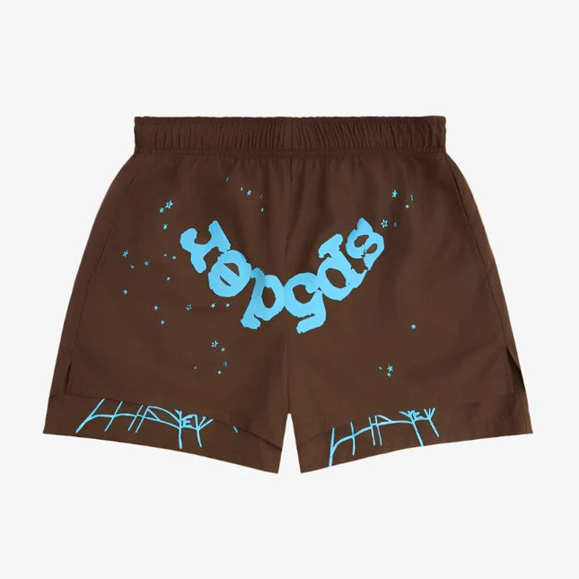 Sp5der 'OG Web' Double Layer Short Brown (SS24) M04SH001W2DB - SOLE SERIOUSS (1)