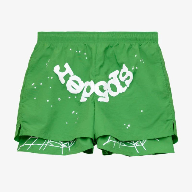 Sp5der 'OG Web' Double Layer Short Green (SS24) M04SH001W2GW - SOLE SERIOUSS (1)