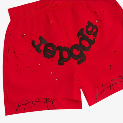 Sp5der 'OG Web' Double Layer Short Red (SS24) M04SH001W2RD - SOLE SERIOUSS (4)