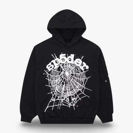 Sp5der 'OG Web' Pullover Hoodie Black / White (SS24) SP5-OGWBLK-HD - SOLE SERIOUSS (1)