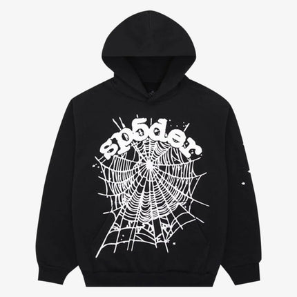 Sp5der 'OG Web' Pullover Hoodie Black / White (SS24) SP5-OGWBLK-HD - SOLE SERIOUSS (1)